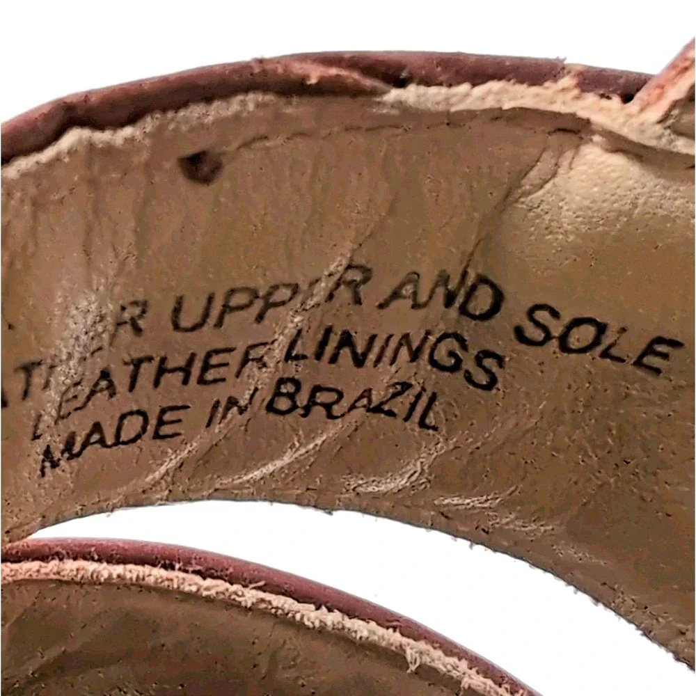 Stafford Woven Leather Fisherman Sandals Mens 13 Brown Closed‎ Toe Buckle Brazil